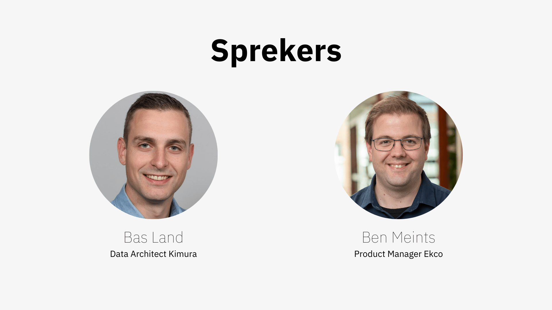 Sprekers Ekco Data Engine Webinar